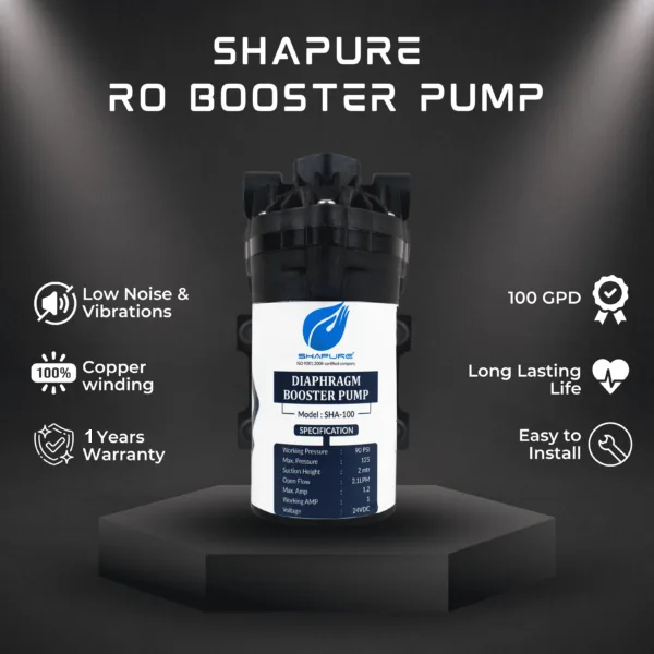 Shapure pump 1 year warranty best ro booster pump