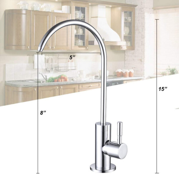 Shapure Stainless Steel RO Faucet Tap SS 304 – Silver Matt Finish | Durable Drinking Water Filter Faucet Tap - Image 4