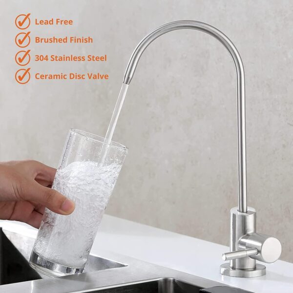 Shapure Imported RO Faucet Tap for Undersink Water Purifiers – Stainless Steel Finish | 100% Lead-Free | 360° Swivel - Image 5