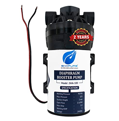 Shapure Standard RO Booster Pump 100 GPD, RO Pump 100 GPD with Elbow and End Connectors Compatible with All Types of RO Water Purifier, Universal Type Motor, 2 Year Warranty Amazon.in: Home & Kitchen